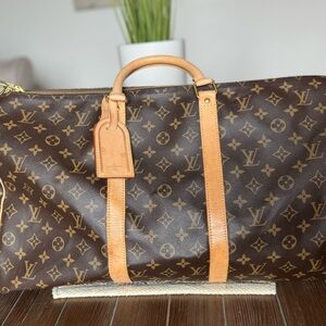 AUTHENTIC Louis Vuitton Brown Monogram Weekender Bag